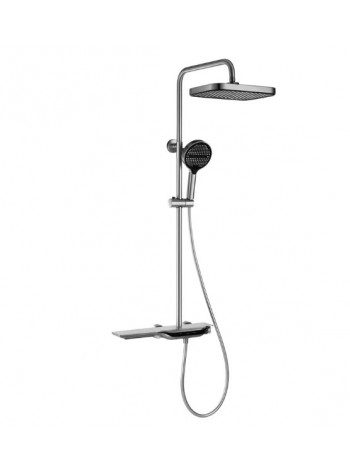 Душевая система тропический душ с термостатом MIXXUS PREMIUM SPACE-009-J CHROME с кнопочным переключателем