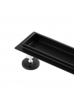 Трап для душу під плитку 700 мм Koer FD29-70x700-Black нержавіюча сталь