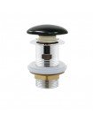 Донный клапан для раковины с переливом Mixxus POP-UP-08 BLACK Click-Clack AC3565