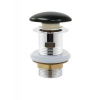 Донный клапан для раковины с переливом Mixxus POP-UP-08 BLACK Click-Clack AC3565
