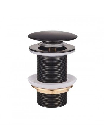 Донный клапан для раковины с переливом Mixxus POP-UP-08 GRAY 1 1/4'' СLICK-СLACK графитовая керамическая накладка MI6140