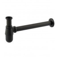 Сифон для раковини Mixxus SIPHON-01 BLACK під донний клапан без ревізії чорний AC3571