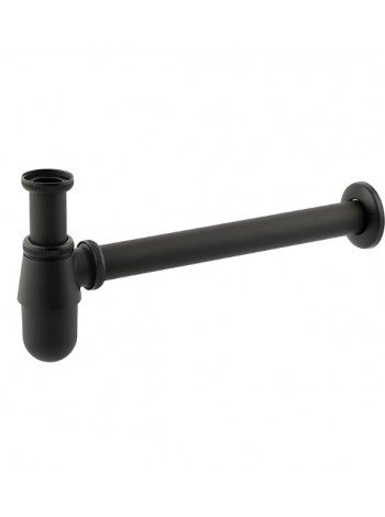 Сифон для раковини Mixxus SIPHON-01 BLACK під донний клапан без ревізії чорний AC3571