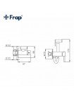 Frap F7505-6 Змішувач гігієнічний чорного кольору