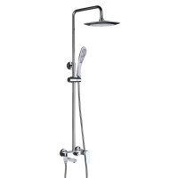 Душевая стойка белая хром Gappo Noar G2448 латунь