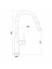 Смеситель для кухни с выдвижной лейкой Gappo G4398-41 Gungrey 