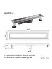 GAPPO G85007-4  Трап для душа под плитку из нержавеющей стали 70*500мм 