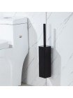Ёршик для унитаза настенный Gappo G904-6 из нержавеющей стали чёрный