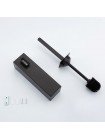 Ёршик для унитаза настенный Gappo G904-6 из нержавеющей стали чёрный