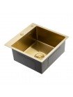 Кухонна мийка з нержавіючої сталі 500*500 мм Gappo GS5050-3 золото