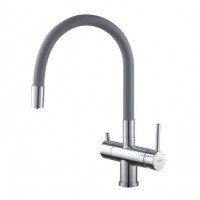 Кухонный смеситель на две воды с гибким изливом KOER KB-72002-01 KR3383