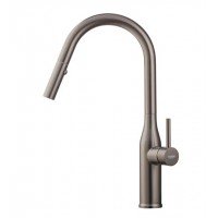 Смеситель для кухни KOER KI-70004-07 SUS304 с вытяжным изливом KR3387 графит