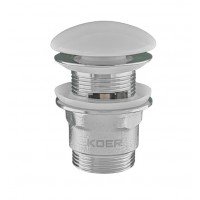 Донный клапан для раковины с переливом Koer PW-03-11 1 1/4'' кнопка KR3397
