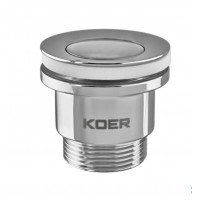 Донний клапан для раковини Koer PW-02-01 1 1/4'' кнопка хром KR3399
