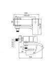 Змішувач для ванної з душем Koer KB-41007-01 хром KR3454