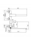 Смеситель для ванной с душем Koer KB-42007-01 KR3456 хром