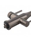 Гнучкий змішувач на кухню з краном для питної води Koer KI-72024-07 KR5013 графіт
