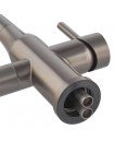 Гнучкий змішувач на кухню з краном для питної води Koer KI-72024-07 KR5013 графіт