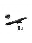 Трап для душа 80 см Koer FD08-70x800-Glass Black 80 см со стеклянной панелью KR5142