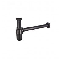 Сифон для раковины Mixxus SIPHON-01 BLACK под донный клапан без ревизии черный MI6143