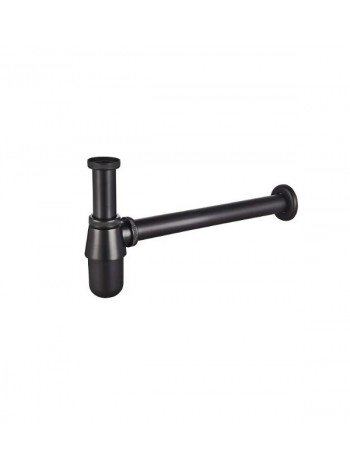 Сифон для раковины Mixxus SIPHON-01 BLACK под донный клапан без ревизии черный MI6143