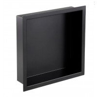 Полочка ниша встраиваемая для ванной квадратная 30 см Mixxus Premium NICHE-0101 BLACK