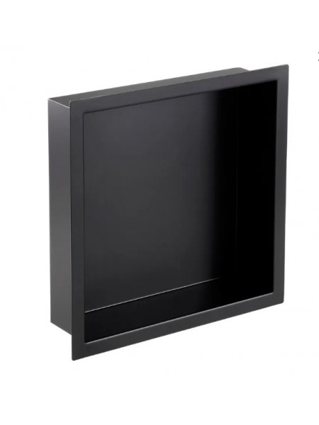 Поличка ніша вбудована для ванної квадратна 30 см Mixxus Premium NICHE-0101 BLACK