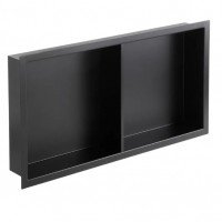 Полочка ниша встраиваемая для ванной 600*300 мм Mixxus Premium NICHE-0103 BLACK