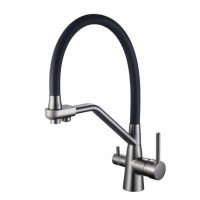 Змішувач на кухню на дві води Mixxus Premium SENNA 021 GRAPHITE MI6827 