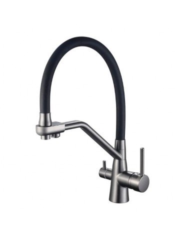 Кухонний змішувач на дві води Mixxus Premium SENNA 021 GRAPHITE MI6827 графит