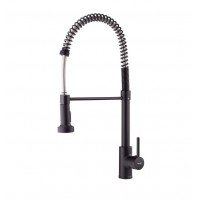Змішувач для кухні з виливом пружина Mixxus Premium SPRING 017 BLACK MI6951