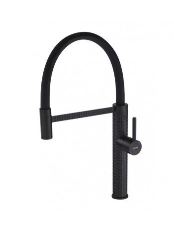 Смеситель для кухни чёрный с гибким изливом Mixxus Premium Oliwer 017 BLACK REFL.BLACK MI6966