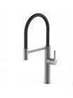 Змішувач для кухні з гнучким виливом Mixxus Premium Oliwer 017 GRAPHITE REFL.BLACK MI6967