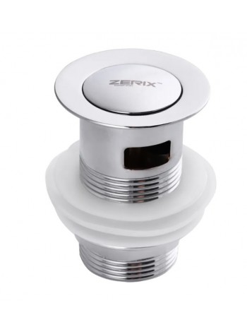Донний клапан з переливом кнопка Zerix LR66-2 ZX2639