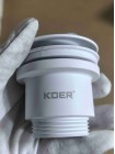Донний клапан для раковини Koer PW-01-03 1 1/4'' білий кнопка KR3402