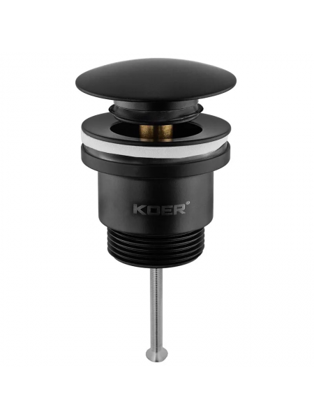 Донний клапан для раковини Koer PW-01-05 1 1/4'' чорний кнопка KR3403 Донний клапан для раковини Koer PW-01-05 1 1/4'' чорний кнопка KR3403