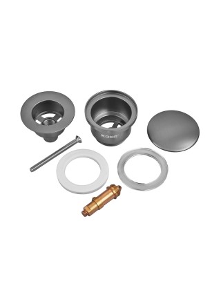 Донний клапан для раковини Koer PW-01-07 1 1/4'' кнопка Графіт KR3404 Донний клапан для раковини Koer PW-01-07 1 1/4'' кнопка Графіт KR3404