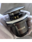 Донний клапан для раковини Koer PW-01-07 1 1/4'' кнопка Графіт KR3404