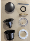 Донний клапан для раковини Koer PW-01-07 1 1/4'' кнопка Графіт KR3404
