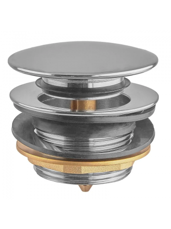 Донний клапан для ванної Koer PW-05-01 1 1/2'' кнопка хром KR3406