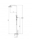 Душевая система со смесителем водопад Koer KB-58007-05 черный KR3463