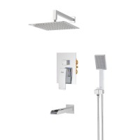 Душевая система скрытого монтажа Koer KB-68007-01 KR3466  излив в форме водопада