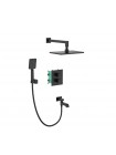 Душевая система скрытого монтажа Koer KB-67011-05 KR4727 с термостатом чёрная