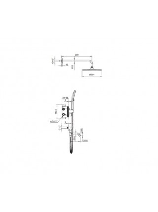 Встраиваемая душевая система с термостатом Koer KB-67012-01 KR4728 хром