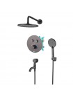 Встраиваемая душевая система с термостатом Koer KB-67012-05 черный KR4729