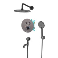 Вбудована душова система з термостатом Koer KB-67012-05 чорна KR4729