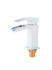 Смеситель для умывальника водопад белый-хром Koer KB-14007-04 KR5155