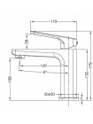 Чёрный смеситель для умывальника Koer KB-10031-05 KR5431
