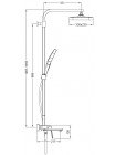 Душова система тропічний душ Koer KB-56031-07 графіт KR5440