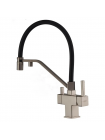 Смеситель для кухни KOER KB-72036-02 с краном под фильтр KR5813 чёрный